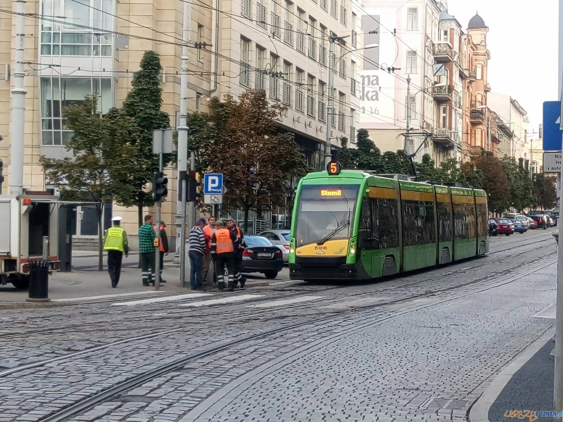 Awaria zwrotnicy na Podgórnej  Foto: lepszyPOZNAN.pl / gsm