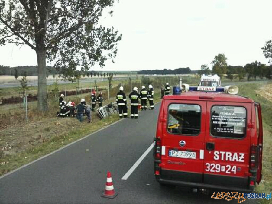 Wypadek w Iwnie  Foto: OSP Kostrzyn