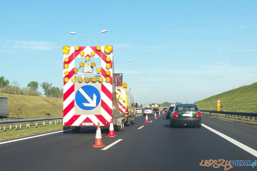 Wypadek na A2 i gigantyczne korki  Foto: lepszyPOZNAN