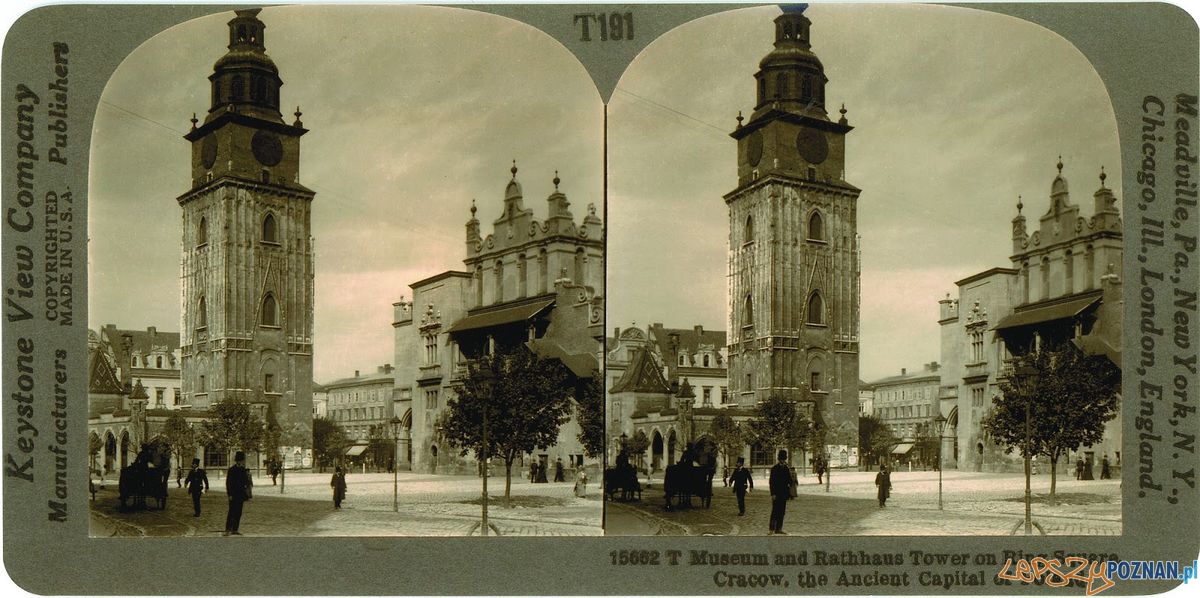 Kraków, ratusz na Rynku  Foto: Fotoplastykon Poznański 