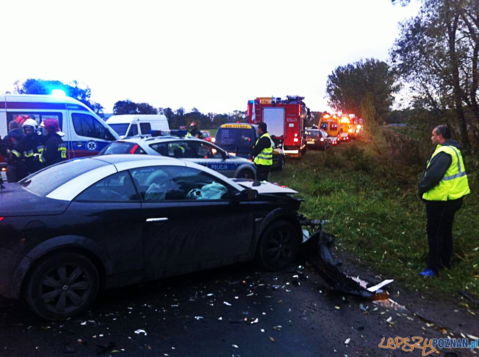 Poważny wypadek w Koninku  Foto: Pomoc Drogowa EuroHol Poznań