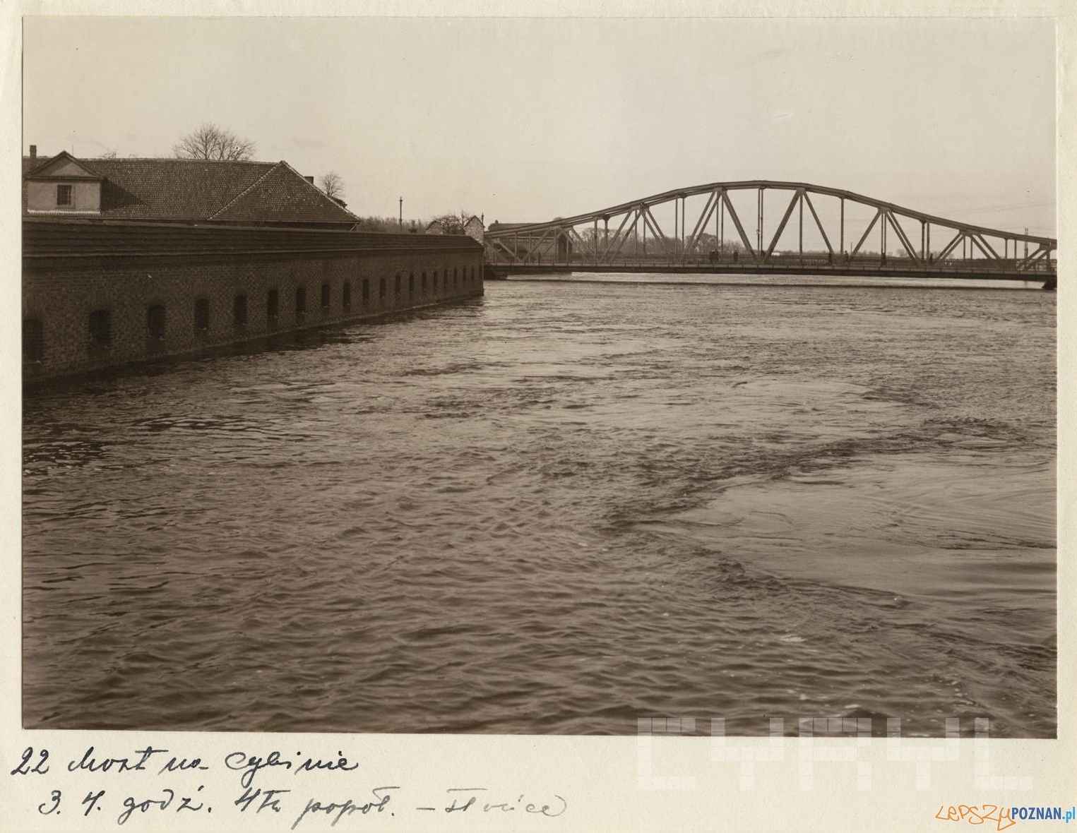 Most na Cybinie 3.04.1924  Foto: R.S. Ulatowski / MKZ / Cyryl 