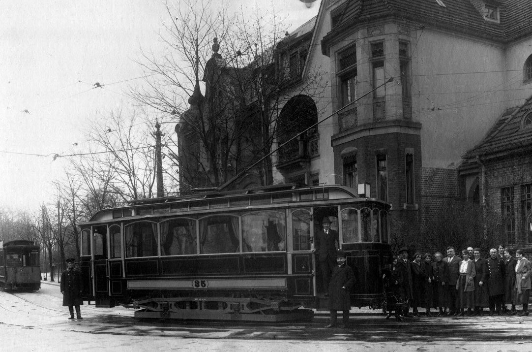 Zajezdnia tramwajowa przy _Gajowej 1924  Foto: Archiwum MPK