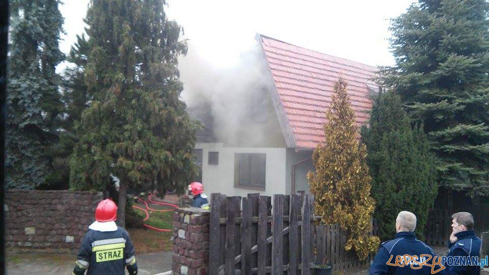 Pożar w Komornikach  Foto: OSP Luboń