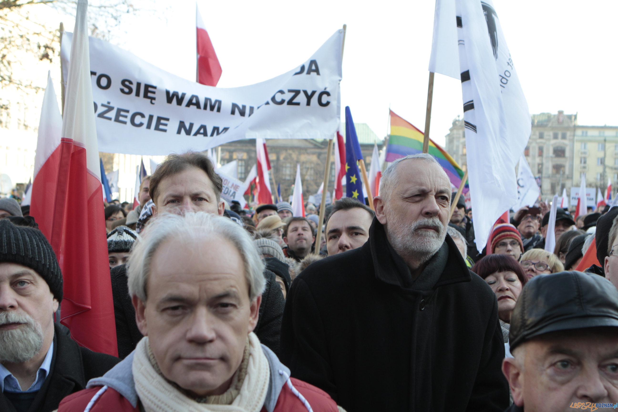 Szybka migawka - protest w obronie mediów  Foto: LepszyPOZNAN.pl / Pawel Rychter