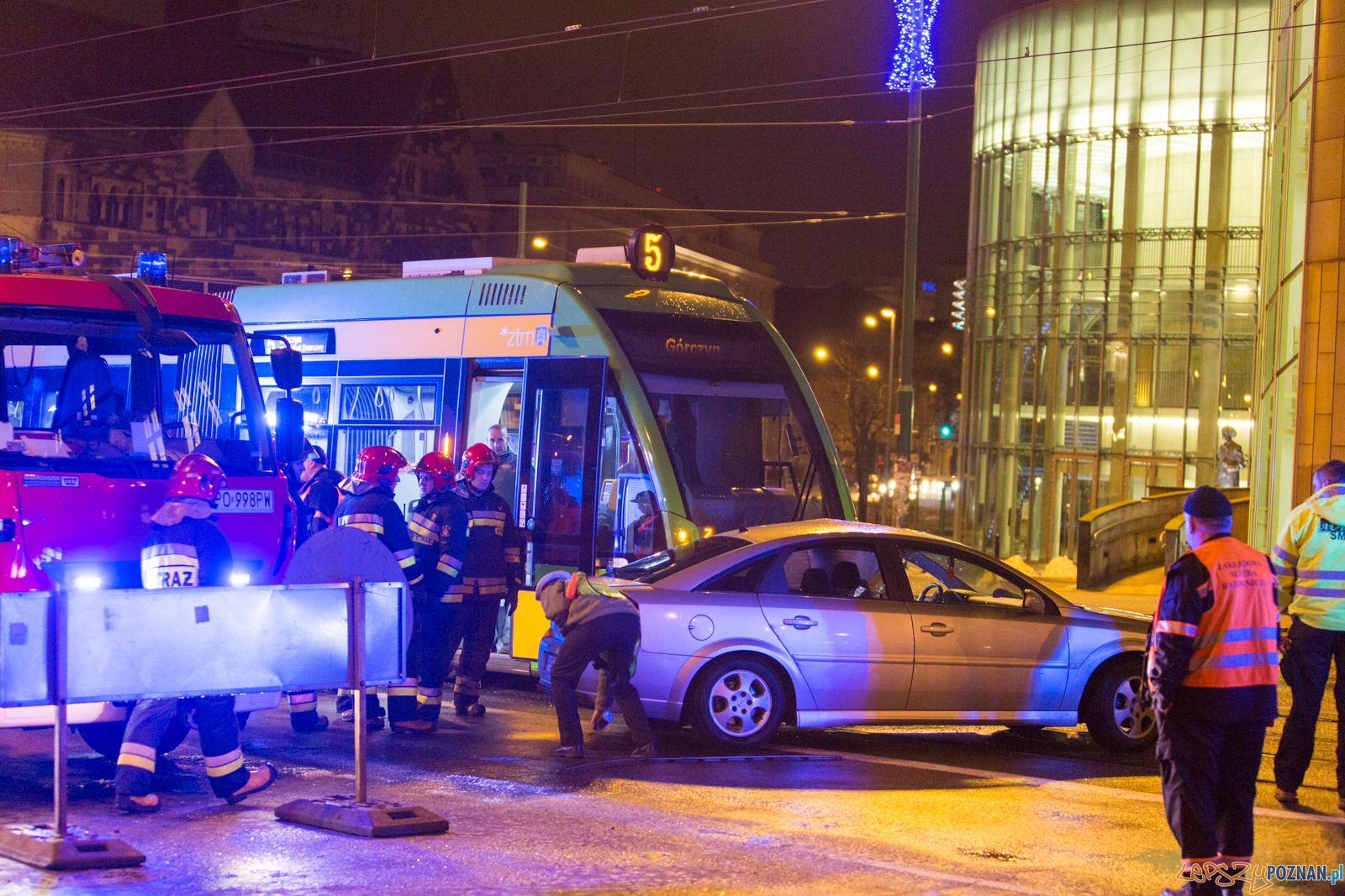 Wypadek na ulicy Święty Marcin  Foto: lepszyPOZNAN.pl / Piotr Rychter