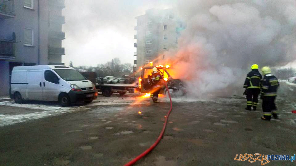Pożar lawety w Luboniu  Foto: OSP Luboń