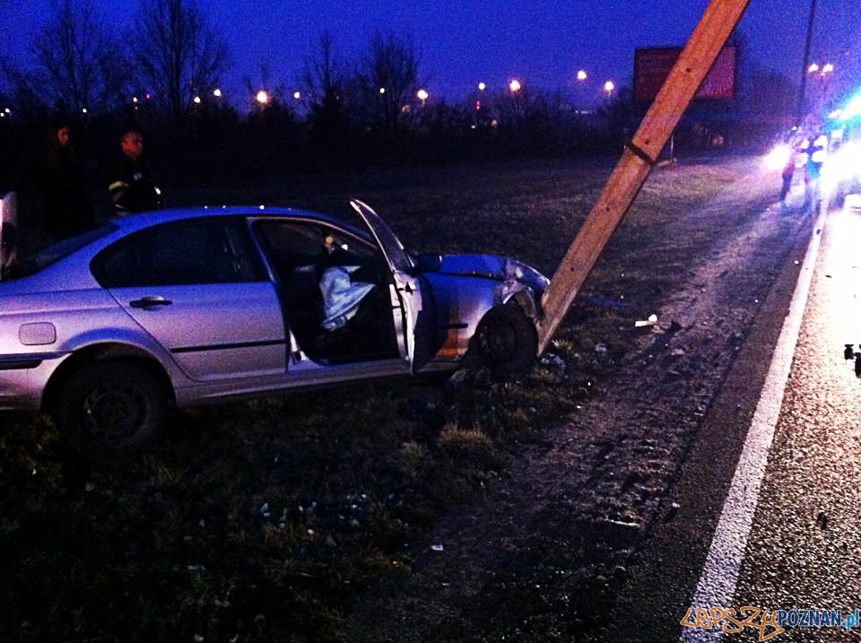 Wypadek na Drodze Dębińskiej  Foto: EuroHol