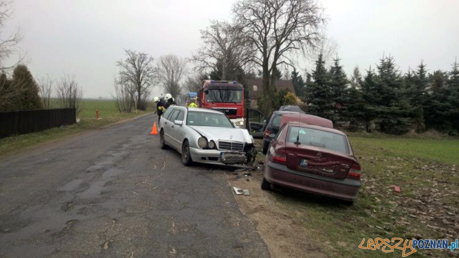 Wypadek w Trzeku  Foto: OSP Kleszczewo