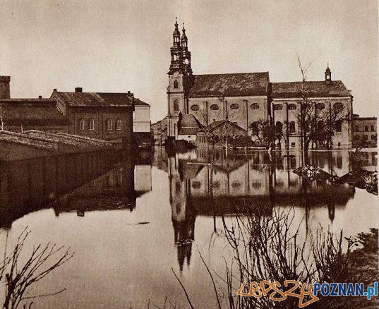 Powodź 1888 r - Kościół Bernardynów na Garbarach  Foto: MKZ