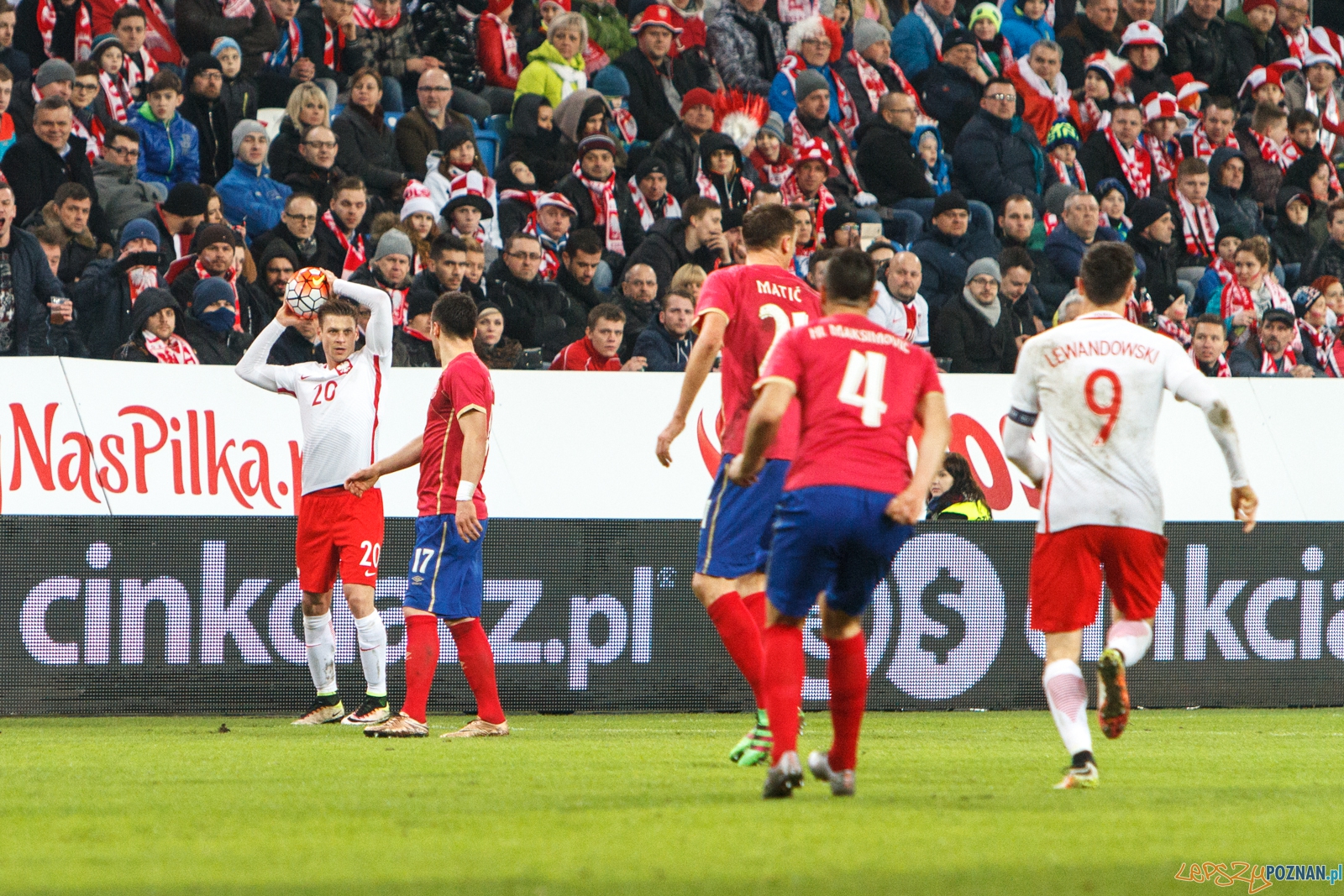 Mecz towarzyski: Polska - Serbia 1:0 - Poznań 23.03.2016 r.  Foto: LepszyPOZNAN.pl / Paweł Rychter