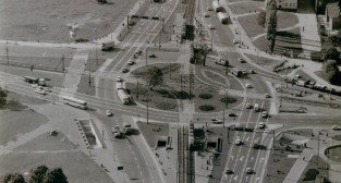 Rondo Śródka w latach 70.tych  Foto: internet
