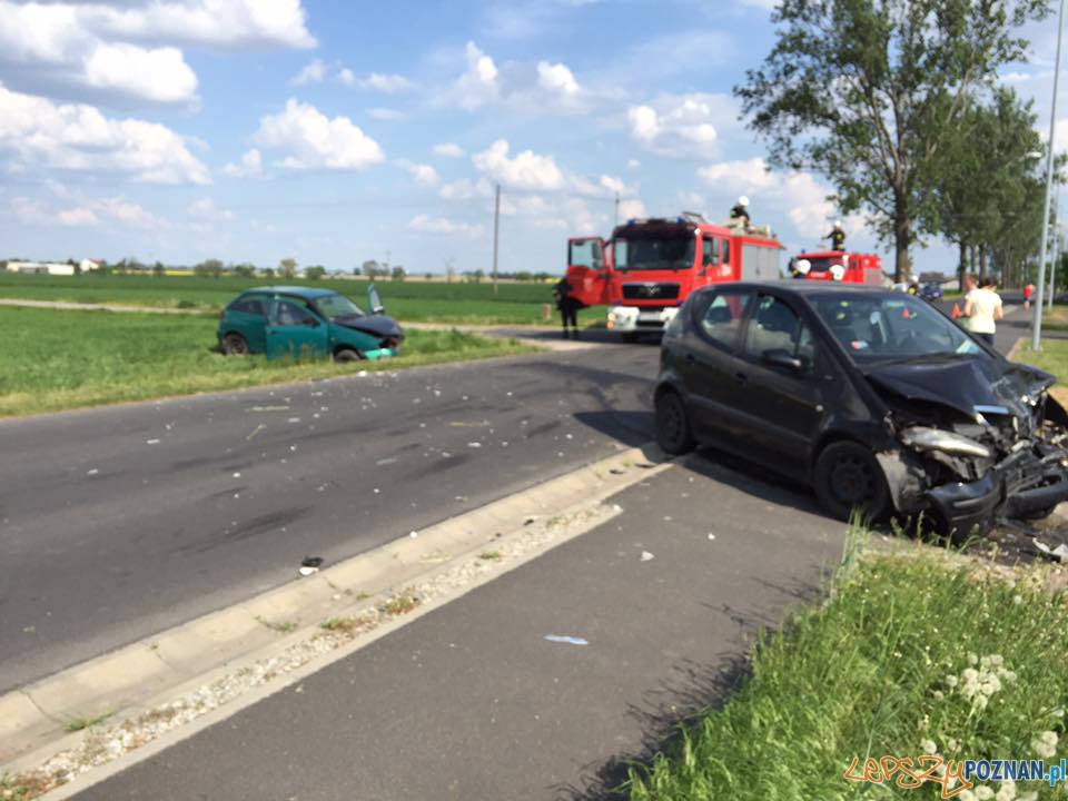 Ranni w wypadku w Tulcach  Foto: OSP Kleszczewo