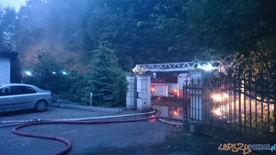 Pożar na Biskupińskiej  Foto: OSP Suchy Las