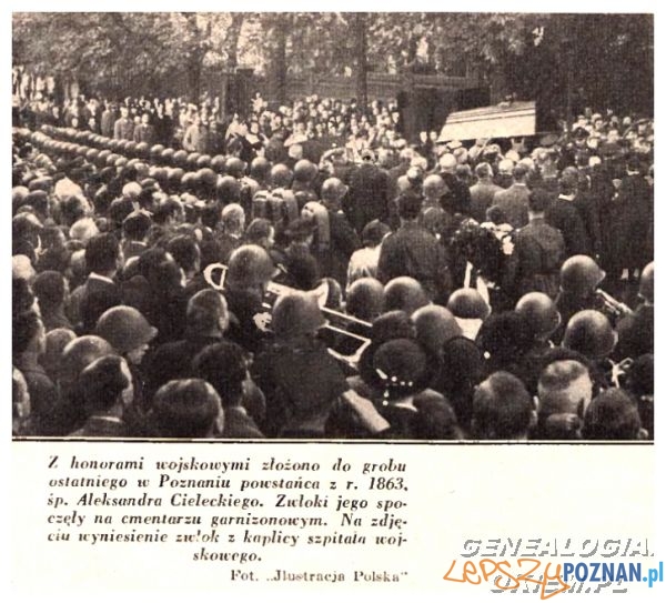 Pogrzeb Alaksandra Cieleckiego na Cytadeli  Foto: Ilustracja Polska - 31.10.1937 za: genealogia.okiem.pl
