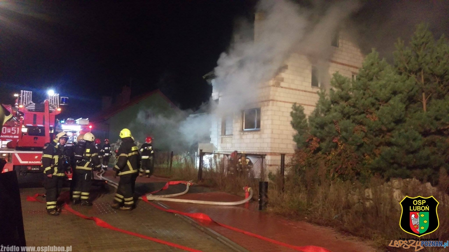 Pożar w Komornikach  Foto: OSP Luboń