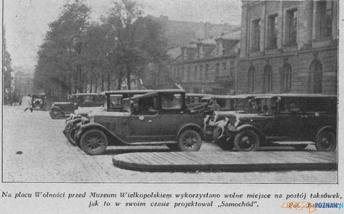 Aleje Marcinkowskiego - rok 1929  Foto: Fotopolska  / Czasopismo Samchód nr 34 / 1929