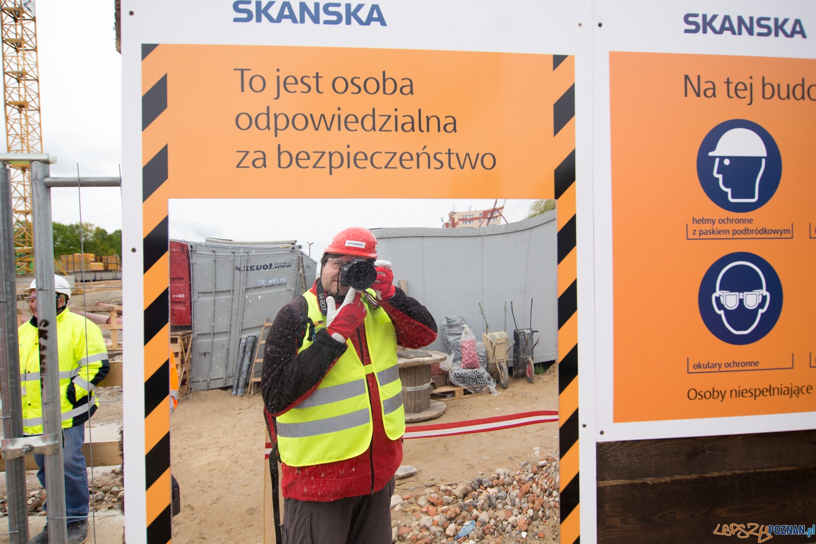 Tydzień bezpieczeństwa - szkolenie na terenie budowy Pixel 3  Foto: lepszyPOZNAN.pl / Piotr Rychter