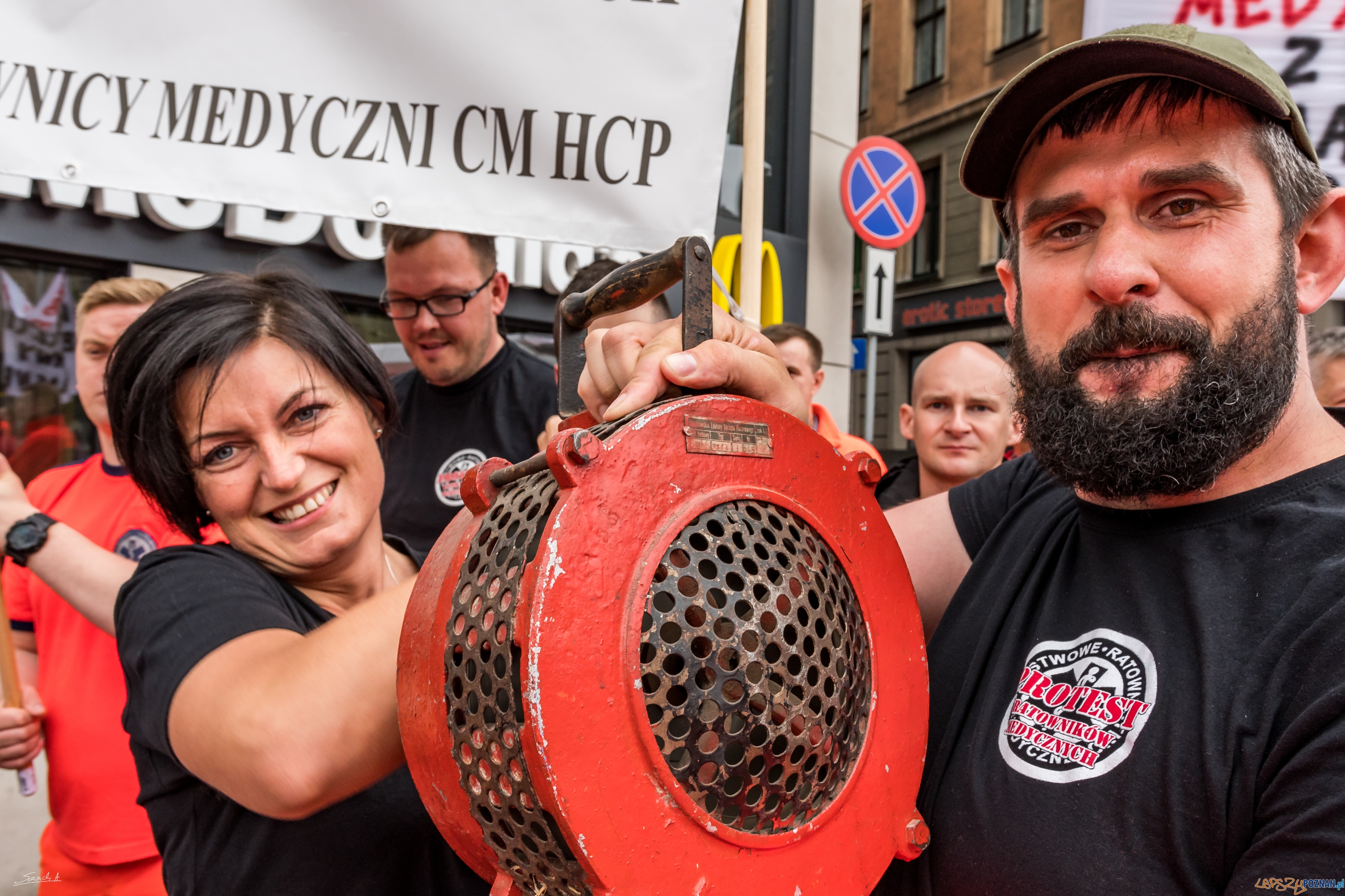 Protest Ratowników Medycznych w Poznaniu  Foto: ADAM SZACH