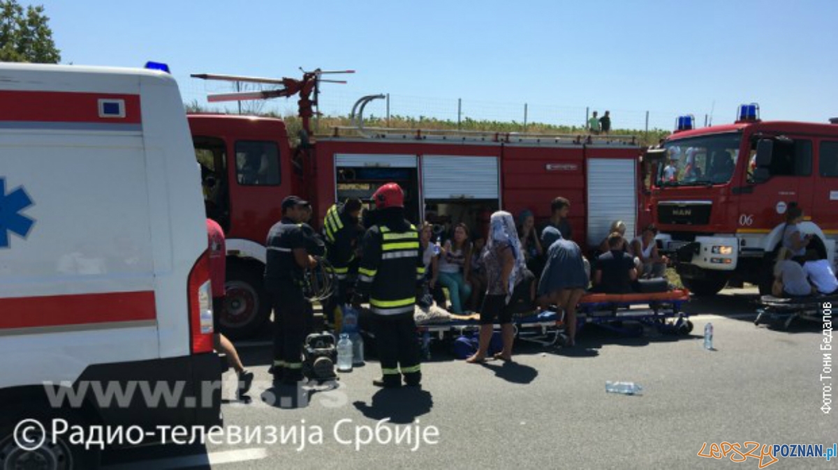 Wypadek autokaru z Poznania w Serbii  Foto: rts.rs