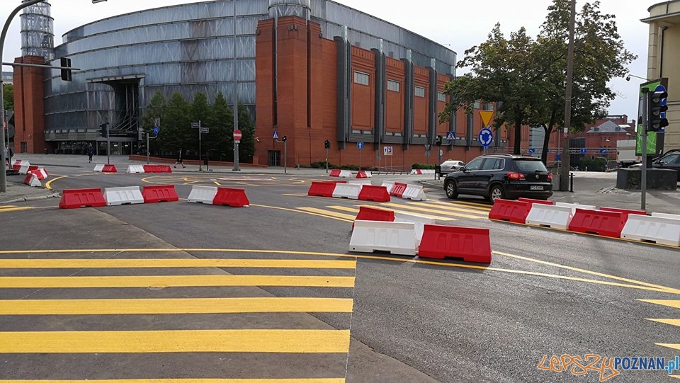 Zmiany na skrzyżowaniu ulic Kościuszki i Ratajczaka  Foto: facebook / Maciej Wudarski