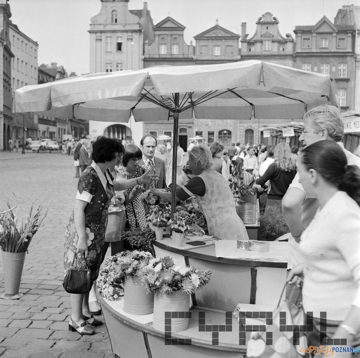 Stary Rynek kwiaciarnia 16.08.1975  Foto: Stanisław Wiktor / Cyryl