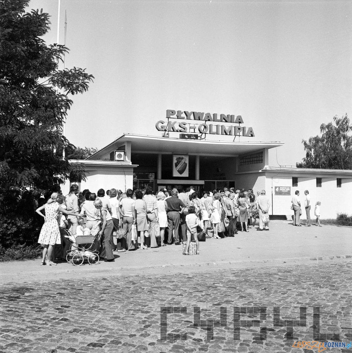 Pływalnia Olimpia Park Kasprowicza 10.08.1975  Foto: Stanisław Wiktor / Cyryl