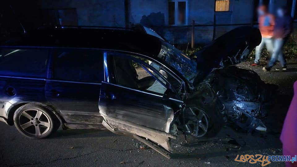 Wypadek w miejscowości Łosiniec  Foto: OSP Skoki