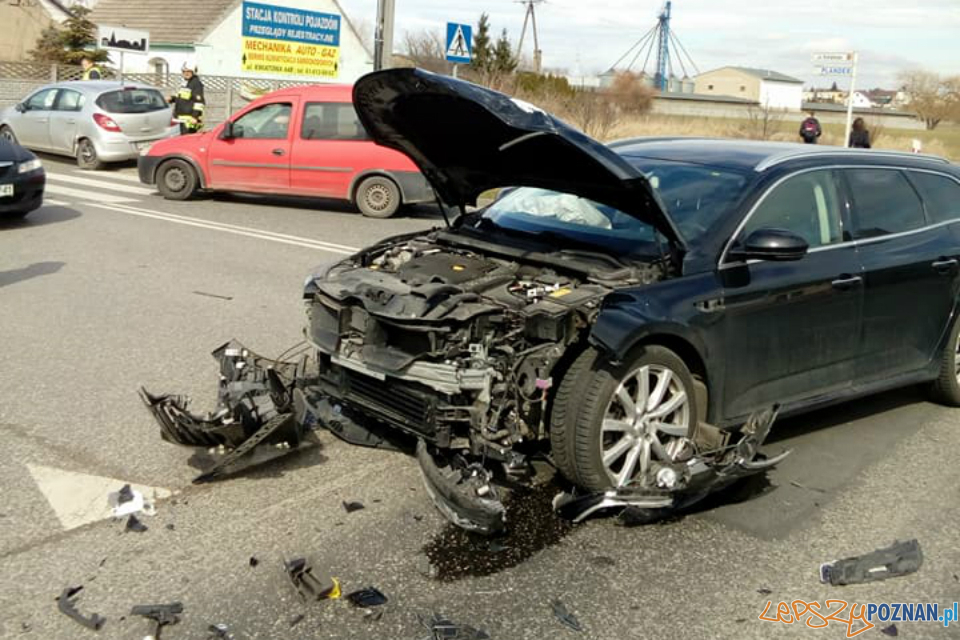 Zderzenie w Stęszewie  Foto: OSP Stęszew