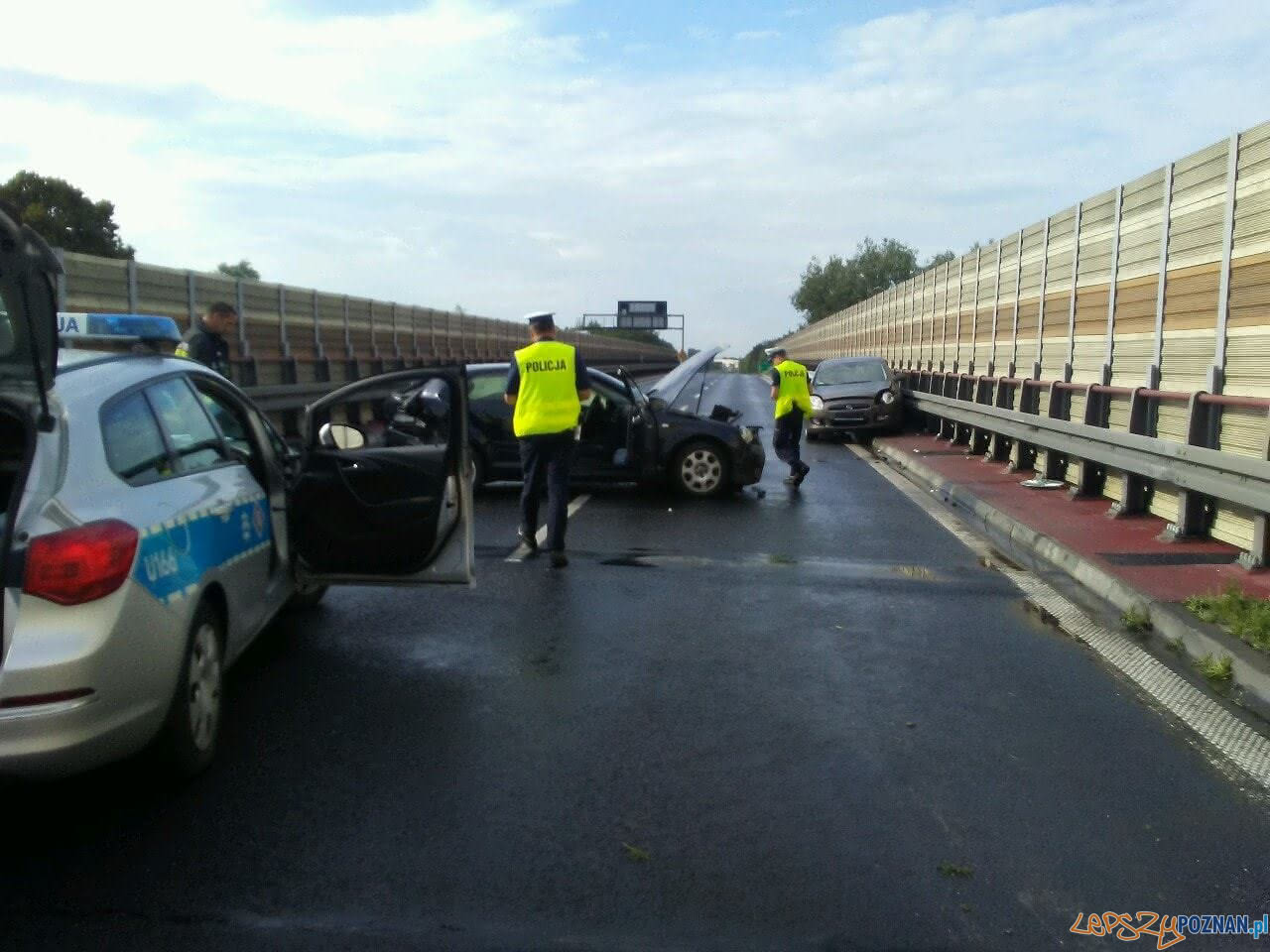 Wypadek na trasie S11  Foto: Pomoc Drogowa Car Center