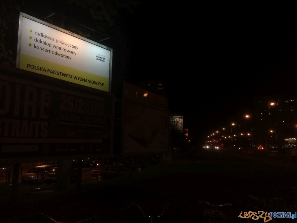03_Kampania Polska Państwem Wyznaniowym Fot. Fundacja Wolność od Religii (billboard w Warszawie)  Foto: Fundacja Wolność od Religii