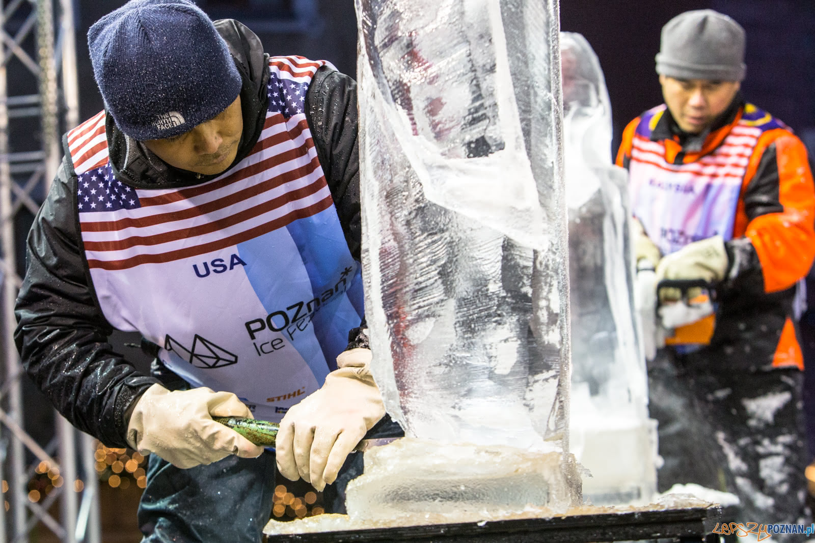 Poznan Ice Festival 2018 - Speed Ice Carving - Poznań 08.12.201  Foto: LepszyPOZNAN.pl / Paweł Rychter