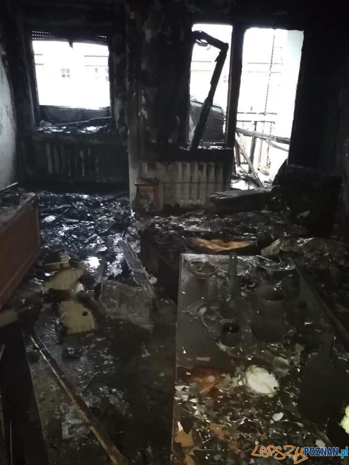 Pożar mieszkania w Śremie  Foto: OSP KSRG Chrząstowo