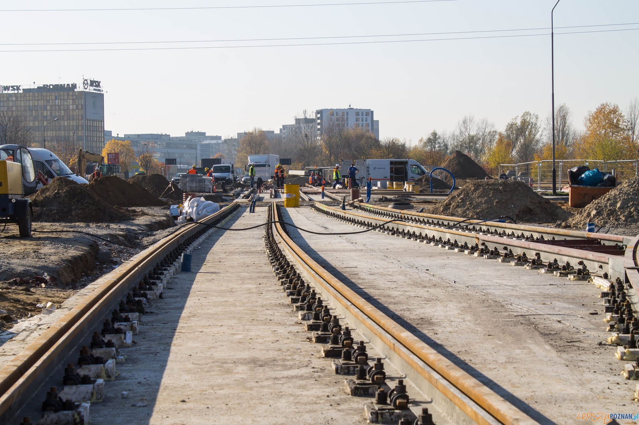 Budowa trasy tramwajowej odcinka trasy od ronda Żegrze do ul. Unii Lubelskiej - listopad 2018  Foto: PIM