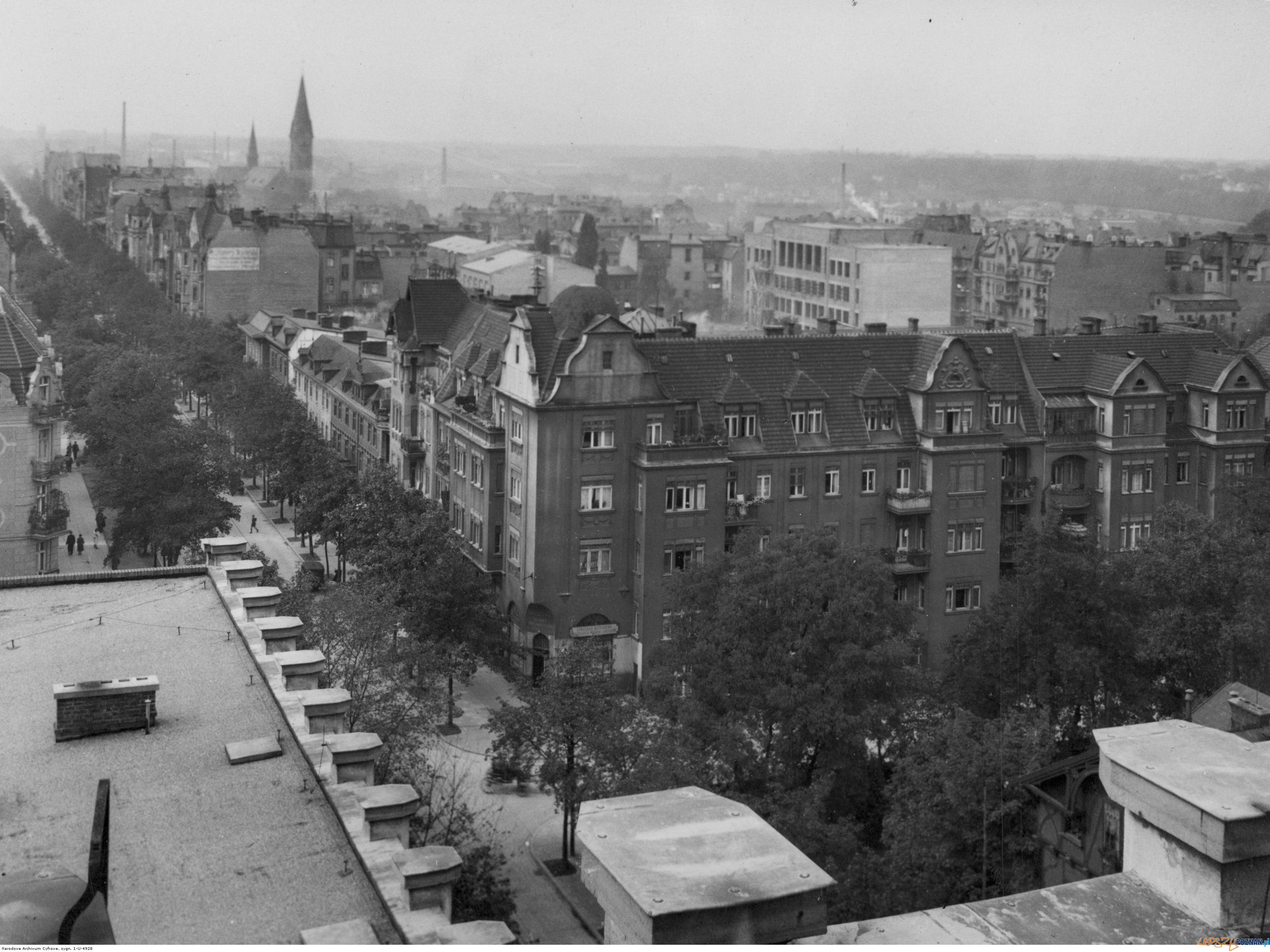 Jezyce 1934 - ul. Dąbrowskiego  Foto: Narodowe Archowum Cyfrowe / IKC