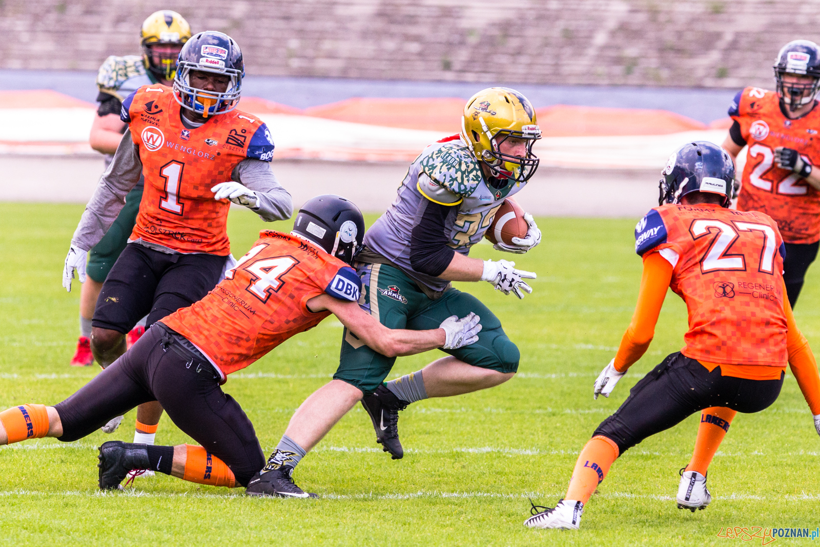 Futbol amerykański: Armia Poznań - Olsztyn Lakers 45:21 - Pozn  Foto: LepszyPOZNAN.pl / Paweł Rychter