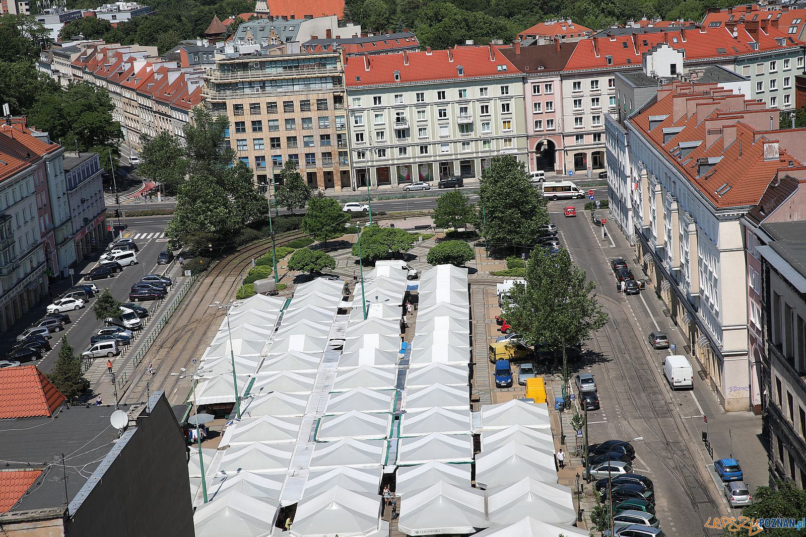 Plac Wielkopolski z zamku Przemysła  Foto: Tomasz Dworek