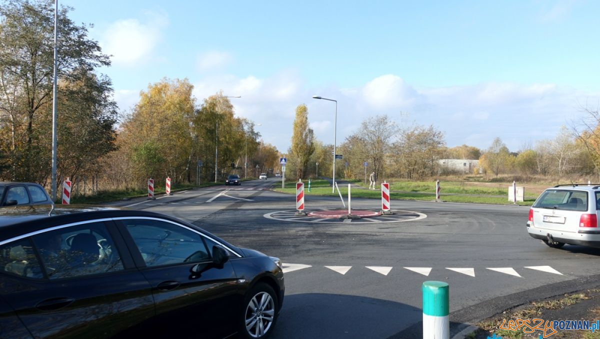 Nowe rondo na skrzyżowaniu ulic Koszalińskiej i Literackiej  Foto: Zarząd Dróg Miejskich Poznań