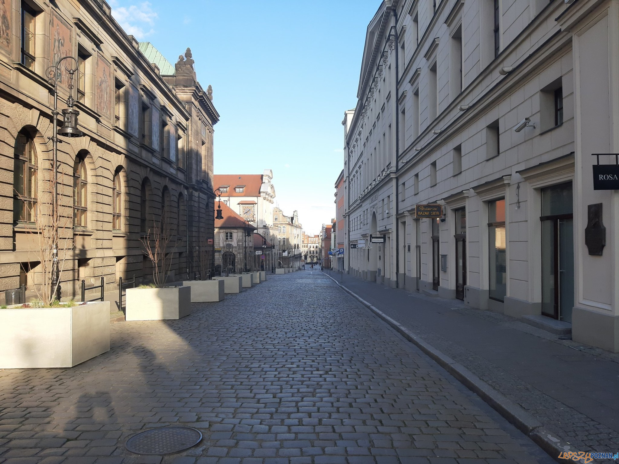 Pandemia - opustoszałe ulice  Foto: Straż Miejska m. Poznania