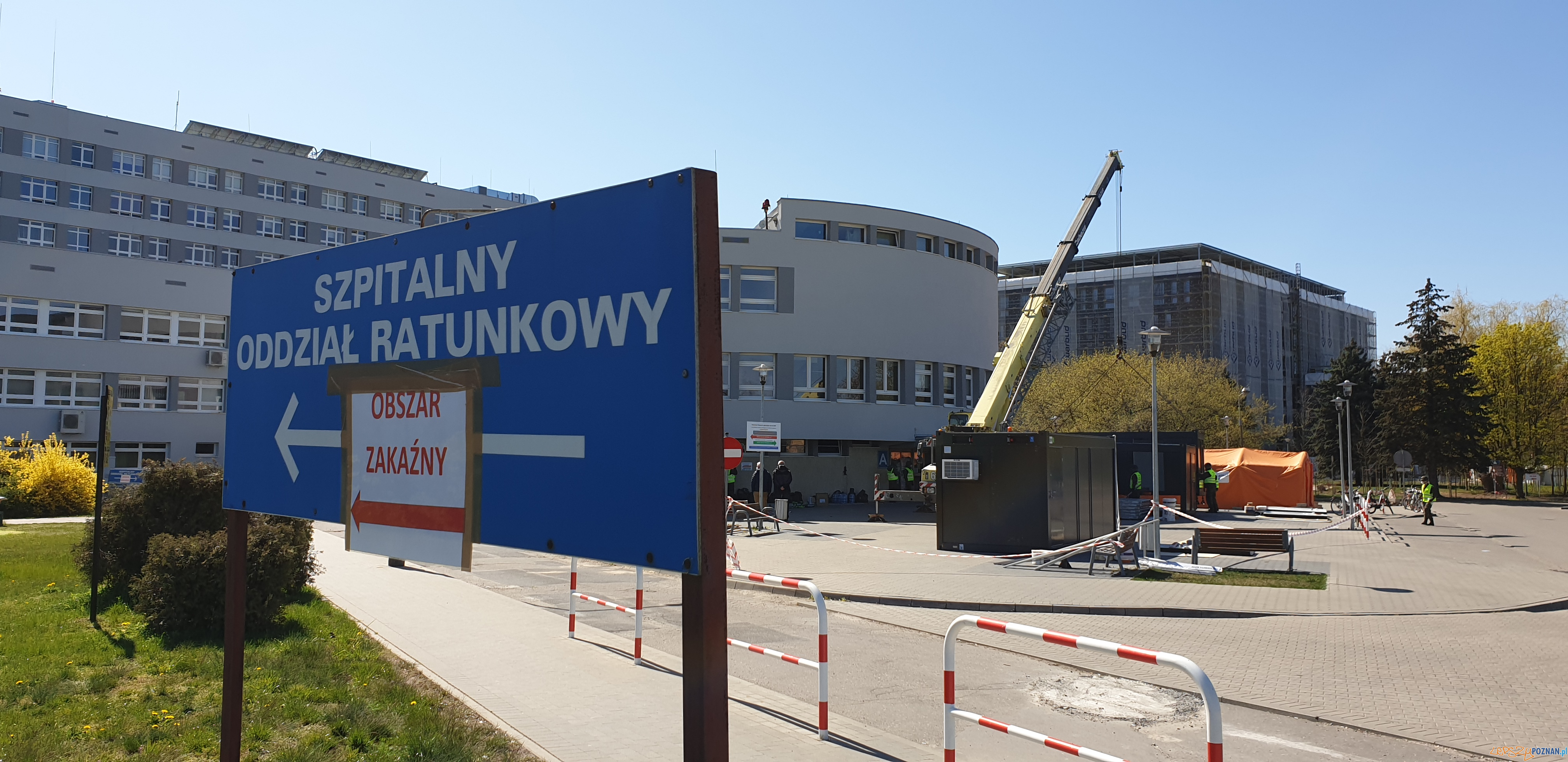 Szpital Wojewódzki: powstaje kontenerowa izba przyjęć  Foto: lepszyPOZNAN / Galaxy S9+