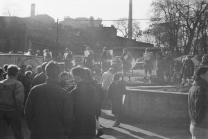 Klempicz Stop demonstracja Polwiejska 18.03.1989 [Krzysztof Lesiewicz] (10)  Foto: Krzysztof Lesiewicz