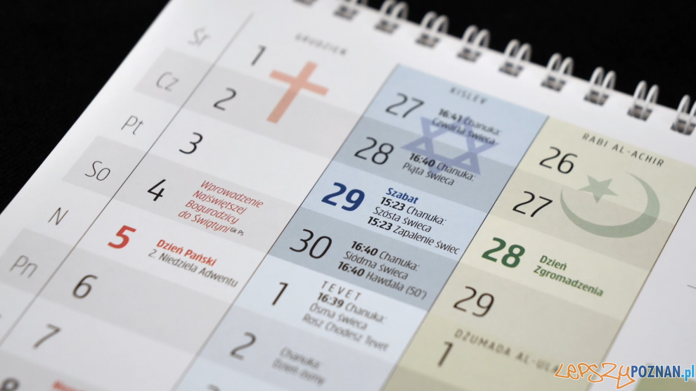 Kalendarz trzech religii  Foto: materiały prasowe / UMP