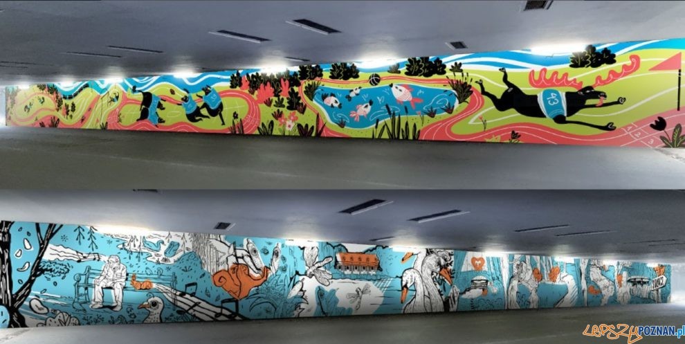 Mural na Golęcinie - wizualizacja  Foto: POSiR