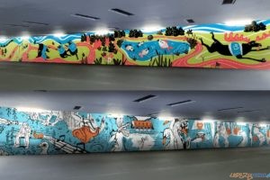 Wizualizacja muralu w tunelu pod NIestachowską  Foto: materiały prasowe / POSiR
