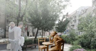 Rybaki ławeczka Smolenia  Foto: projekt Piotr Socha 