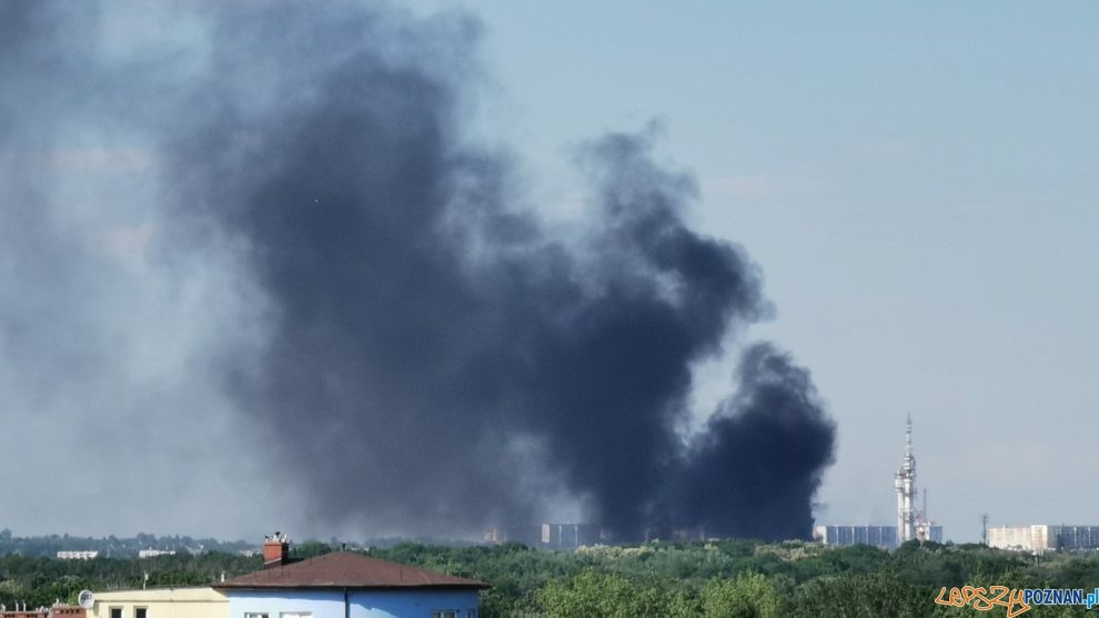 Pożar hali Bros na Podolanach  Foto: PIT JAN /tt