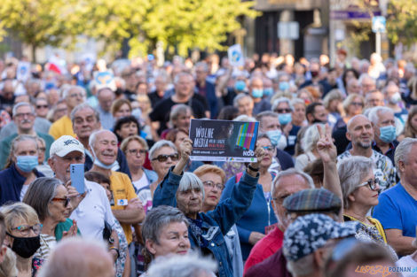 Wolne Media - protest na placu Wolności  Foto: lepszyPOZNAN.PL/Piotr Rychter