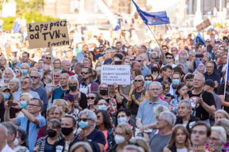 Wolne Media - protest na placu Wolności  Foto: lepszyPOZNAN.PL/Piotr Rychter