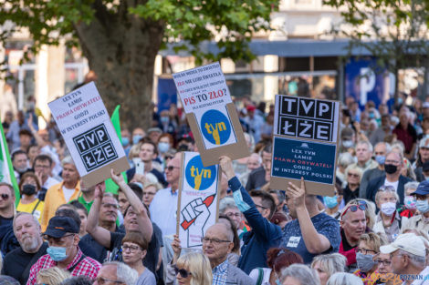 Wolne Media - protest na placu Wolności  Foto: lepszyPOZNAN.PL/Piotr Rychter
