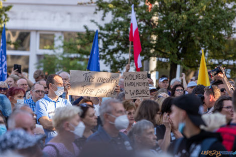 Wolne Media - protest na placu Wolności  Foto: lepszyPOZNAN.PL/Piotr Rychter